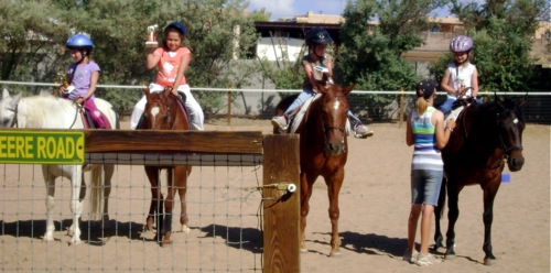 campers with trophies